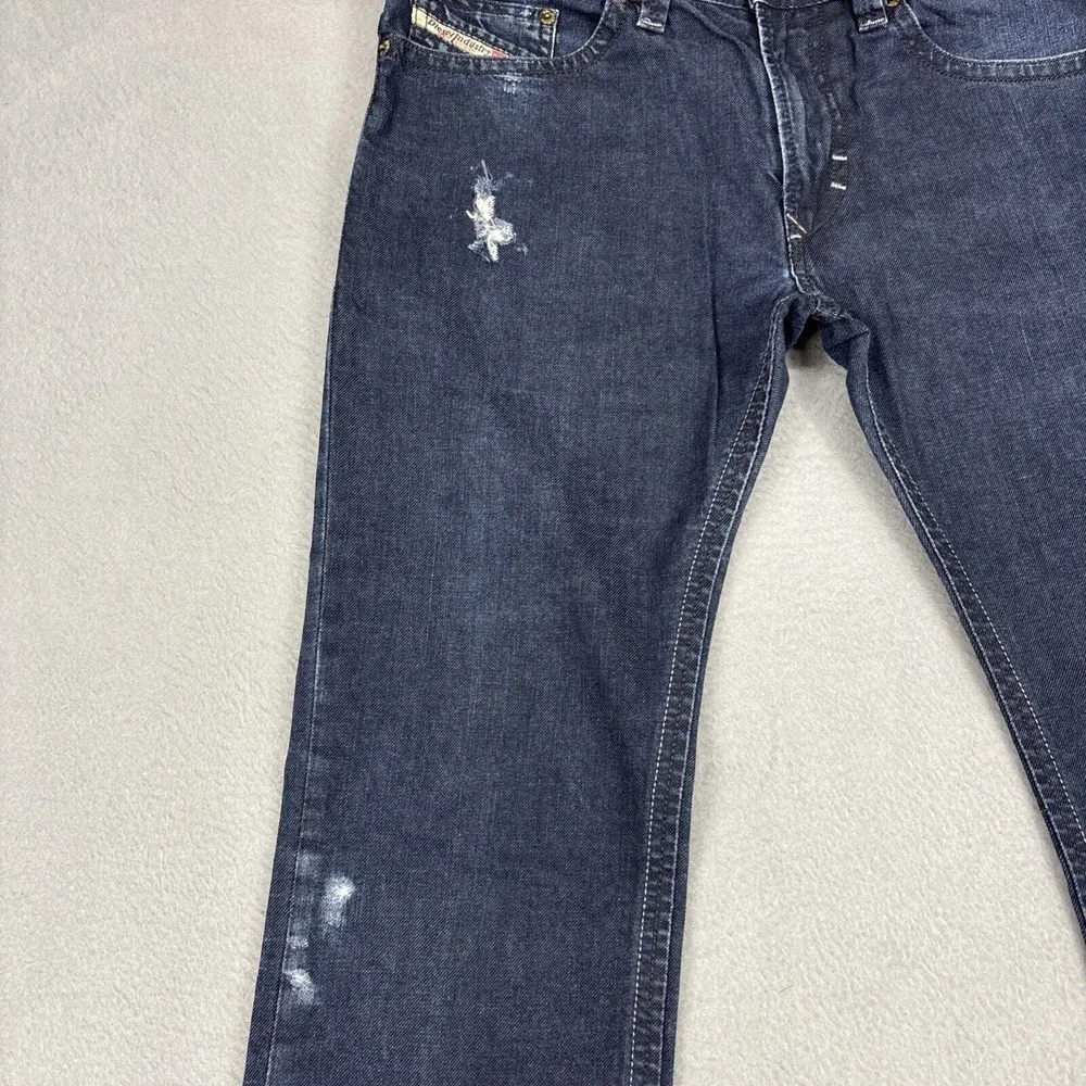 Diesel Industry Thavar Jeans Mens 30x34 Slim Skinny Distressed Blue Denim‎